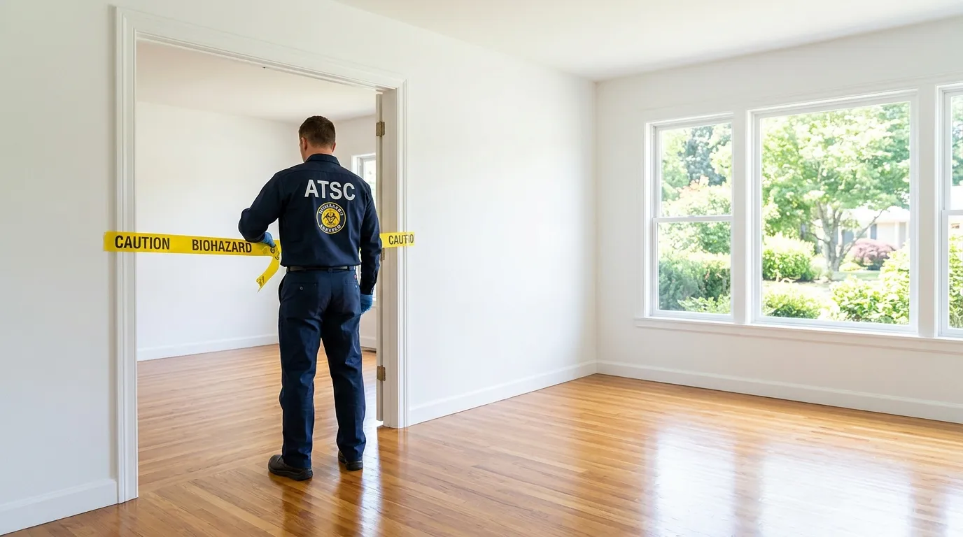 Certified biohazard cleanup crew performing Decomposition Cleanup in Kalispell